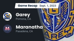 Recap: Garey  vs. Maranatha  2023