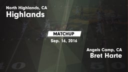 Matchup: Highlands vs. Bret Harte  2015