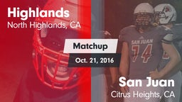 Matchup: Highlands vs. San Juan  2016