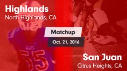 Matchup: Highlands vs. San Juan  2016