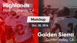 Matchup: Highlands vs. Golden Sierra  2015