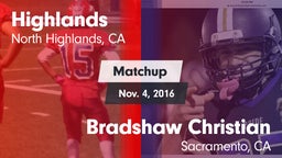 Matchup: Highlands vs. Bradshaw Christian  2016