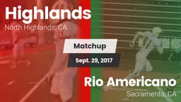 Matchup: Highlands vs. Rio Americano  2017