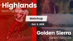 Matchup: Highlands vs. Golden Sierra  2018