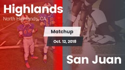 Matchup: Highlands vs. San Juan 2018