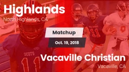 Matchup: Highlands vs. Vacaville Christian  2018