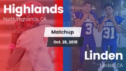 Matchup: Highlands vs. Linden  2018
