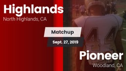 Matchup: Highlands vs. Pioneer  2019