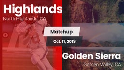 Matchup: Highlands vs. Golden Sierra  2019