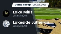 Recap: Lake Mills  vs. Lakeside Lutheran  2020