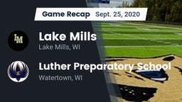 Recap: Lake Mills  vs. Luther Preparatory School 2020