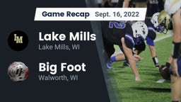 Recap: Lake Mills  vs. Big Foot  2022