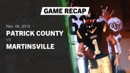 Recap: Patrick County  vs. Martinsville  2015