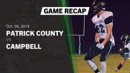Recap: Patrick County  vs. Campbell 2015