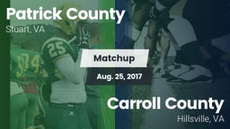 Matchup: Patrick County vs. Carroll County  2017