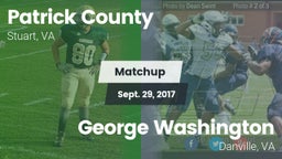 Matchup: Patrick County vs. George Washington  2017