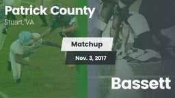 Matchup: Patrick County vs. Bassett 2017