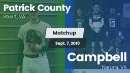 Matchup: Patrick County vs. Campbell  2018