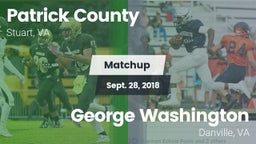 Matchup: Patrick County vs. George Washington  2018