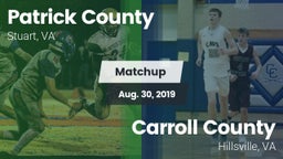 Matchup: Patrick County vs. Carroll County  2019