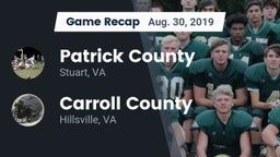 Recap: Patrick County  vs. Carroll County  2019