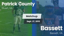 Matchup: Patrick County vs. Bassett  2019