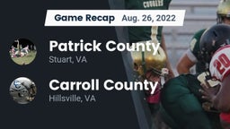 Recap: Patrick County  vs. Carroll County  2022
