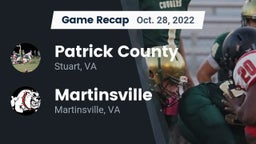 Recap: Patrick County  vs. Martinsville  2022