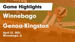 Winnebago  vs Genoa-Kingston  Game Highlights - April 22, 2021