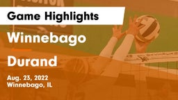 Winnebago  vs Durand  Game Highlights - Aug. 23, 2022
