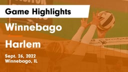 Winnebago  vs Harlem  Game Highlights - Sept. 26, 2022