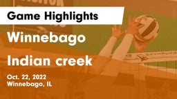 Winnebago  vs Indian creek Game Highlights - Oct. 22, 2022
