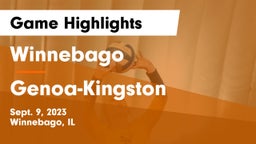Winnebago  vs Genoa-Kingston  Game Highlights - Sept. 9, 2023
