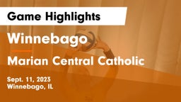 Winnebago  vs Marian Central Catholic  Game Highlights - Sept. 11, 2023