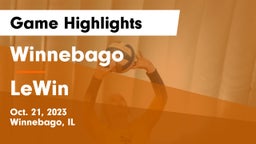 Winnebago  vs LeWin Game Highlights - Oct. 21, 2023