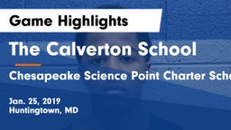 The Calverton School vs Chesapeake Science Point Charter School Game Highlights - Jan. 25, 2019