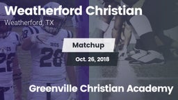 Matchup: Weatherford Christia vs. Greenville Christian Academy 2018