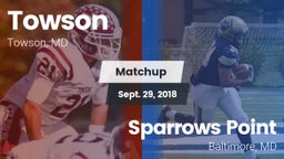 Matchup: Towson vs. Sparrows Point  2018