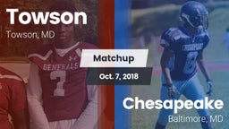 Matchup: Towson vs. Chesapeake  2018