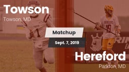 Matchup: Towson vs. Hereford  2019