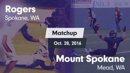 Matchup: Rogers vs. Mount Spokane  2016