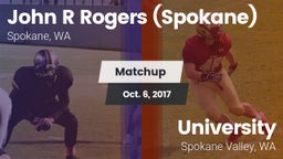 Matchup: John R Rogers High S vs. University  2017