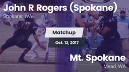 Matchup: John R Rogers High S vs. Mt. Spokane 2017
