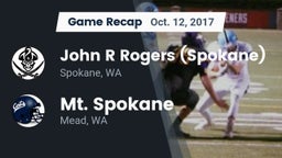 Recap: John R Rogers  (Spokane) vs. Mt. Spokane 2017