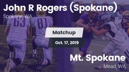 Matchup: John R Rogers High S vs. Mt. Spokane 2019