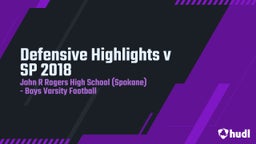 Rogers football highlights Defensive Highlights v SP 2018