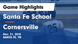 Santa Fe School  vs Cornersville Game Highlights - Dec. 21, 2018