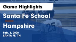 Santa Fe School  vs Hampshire Game Highlights - Feb. 1, 2020