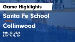 Santa Fe School  vs Collinwood  Game Highlights - Feb. 10, 2020
