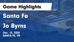 Santa Fe  vs Jo Byrns  Game Highlights - Dec. 15, 2020